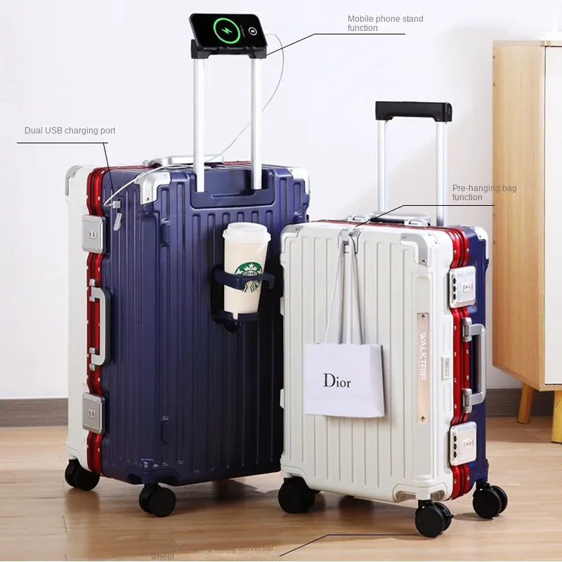 valise à roulettes de grande capacité 30/32 pouces, cadre en aluminium épaissi, valise de voyage, valise cabine 20 pouces, serrure tsa