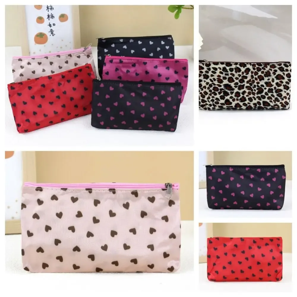 trousse de maquillage à motif de cœur, boîte de rangement de cosmétiques multifonctionnelle de grande capacité, organisateur de rangement professionnel peu encombrant