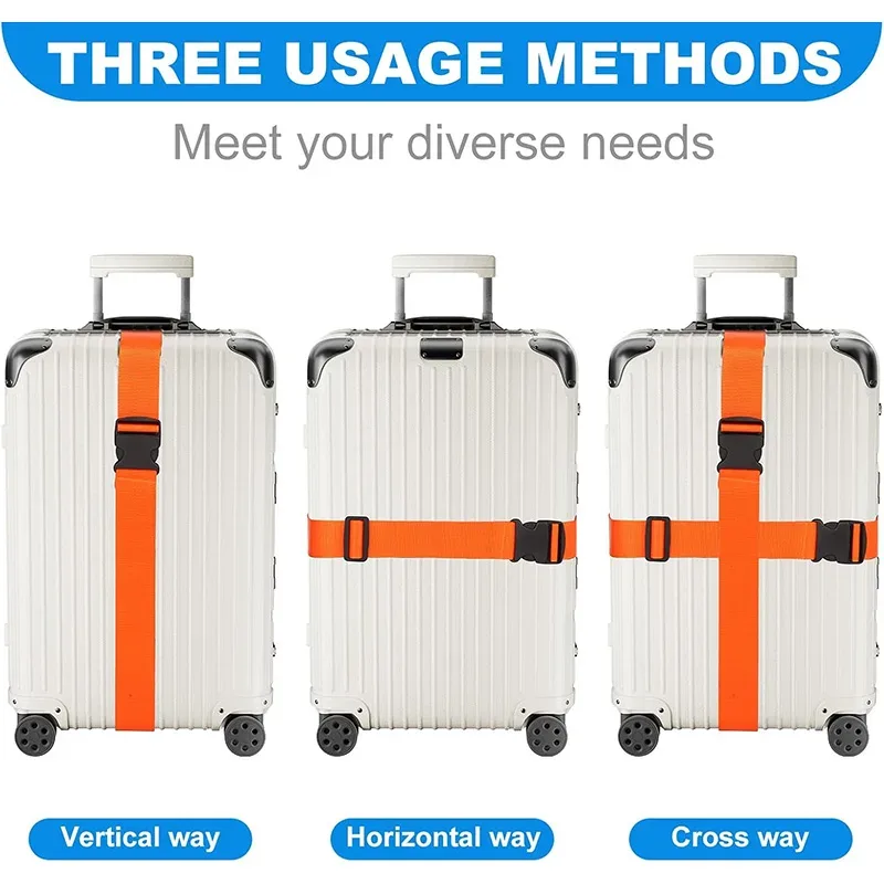 sangle de bagage de voyage réglable avec cadenas à combinaison, ceinture de sécurité antivol pour bagages, sangle de fixation pour l'emballage