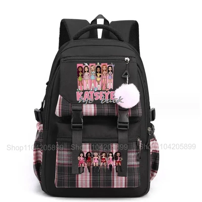 sac à dos katseye tendance, amusant, style kpop, pour filles, sacs d'école, sacs à dos pour adolescentes, étudiantes, voyages quotidiens, sac à dos pour ordinateur portable