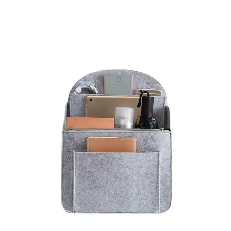 organisateur de sac à dos en feutre, insert multi-compartiments, doublure de sac, grande capacité, séparateur léger pour le voyage, l'école et le rangement