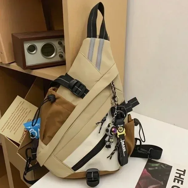 sac à dos de dehors hip hop pour homme et femme, multifonction, étanche, voyage, école, à bandoulière, poitrine, nouvelle collection