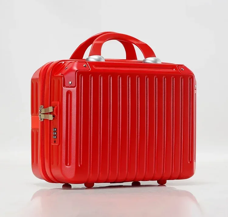 valise légère et portable de grande capacité pour femme, sac de rangement de cosmétiques à fermeture éclair, mini valise d'embarquement, 16 pouces