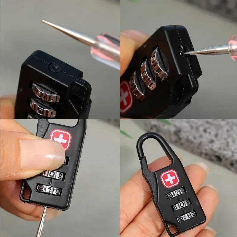 10 pièces mini sécurité douane serrure combinaison code numéro serrure cadenas mot de passe cadenas pour valise tiroir armoire bagages zip