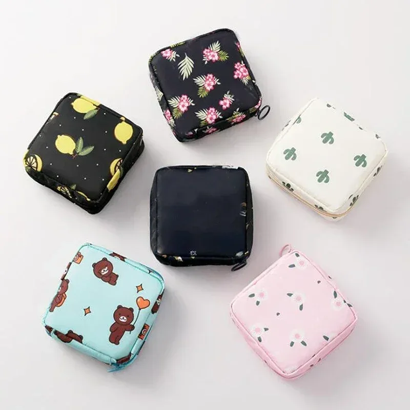 ensemble de petits sacs à cosmétiques pour femmes, mini serviettes hygiéniques pour filles, trousse de maquill