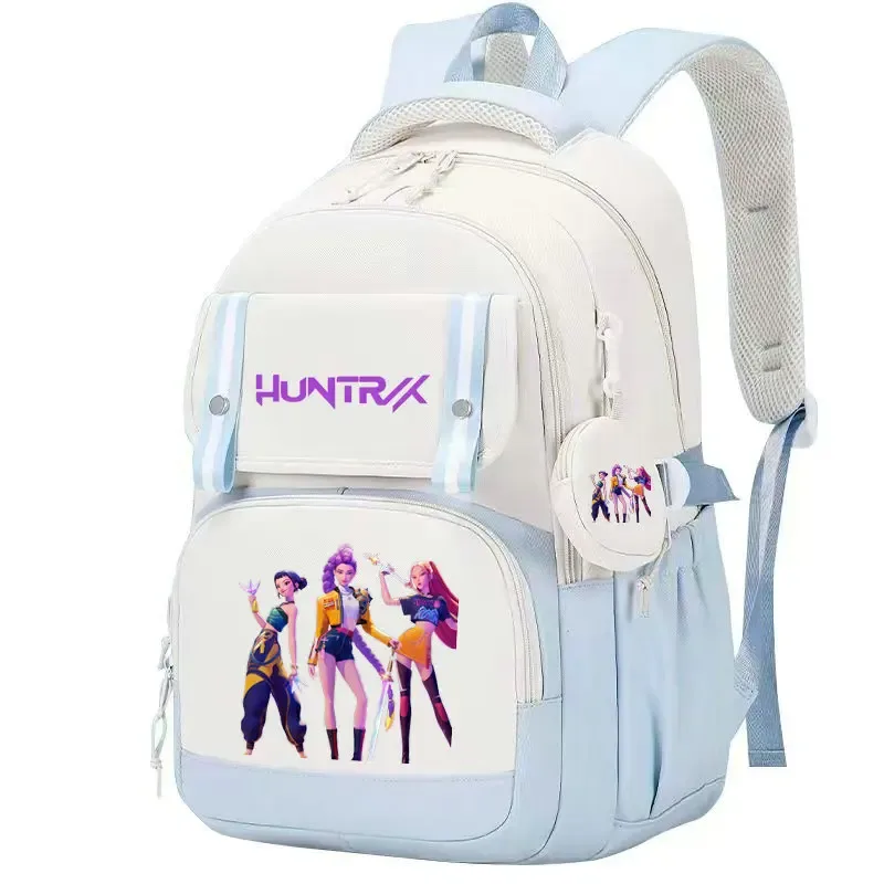 mochila kpop demon hunters – sac à dos imprimé léger, cartable pour fille, sac de voyage décontracté pour les déplacements