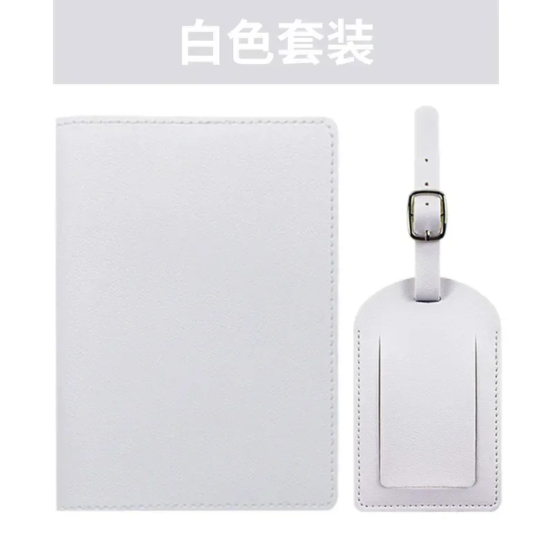 couverture de passeport de voyage en pu, étiquettes de bagages, cadeau d'affaires pour fête de mariage, porte-billet, étui porte-passeport, ensemble d'accessoires de voyage