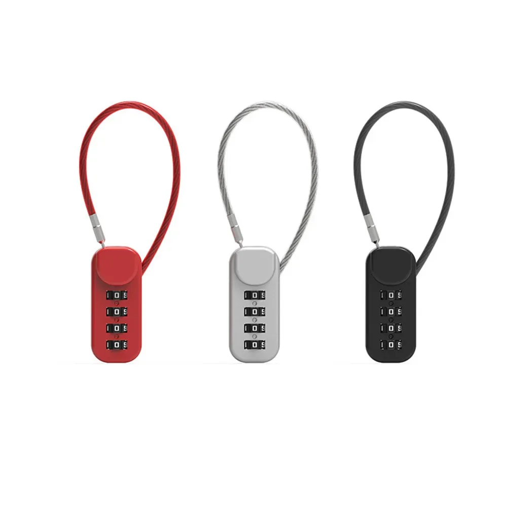 serrure intelligente multifonctionnelle à 3 chiffres pour avion, en alliage de zinc, pour valise, bagage, avec clé à code, antivol, avec longues chaînes
