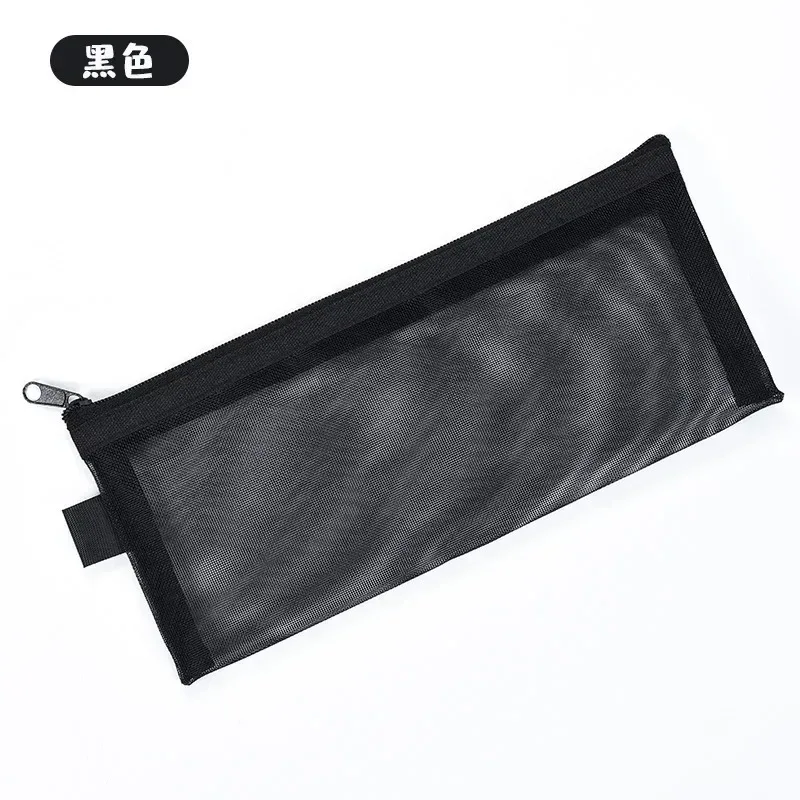 fille maille sac cosmétique filets papeterie crayon sac étui support fermeture éclair portable rouges à lèvres clés pièce de monnaie charge câble organisateur étui