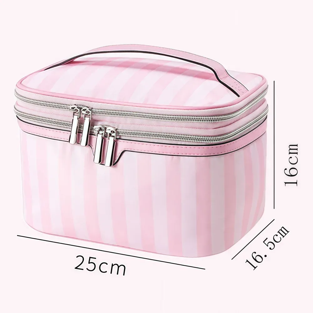 sac de maquillage à main de grande capacité, sac de rangement de cosmétiques en tissu oxford portable, design de voyage, sacs de lavage de style minimaliste