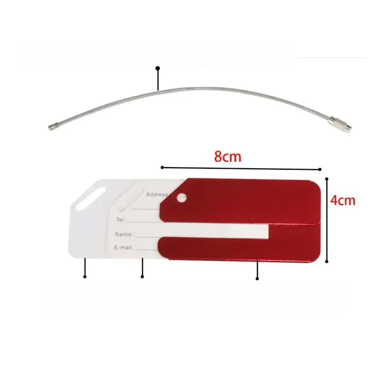 étiquette de bagage de voyage créative et décontractée en alliage d'aluminium, porte-adresse d'identification de valise, étiquettes de bagage d'embarquement, étiquette portable