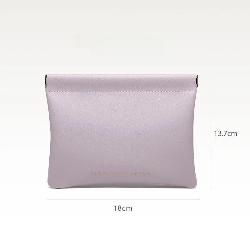 sac de rangement pour balles avec fermeture automatique, sac de rangement pour écouteurs filaires, porte-monnaie en pu, mini sac portable pour rouge à lèvres et maquillage, 1 pièce