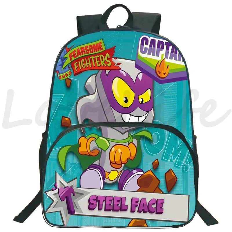 jeu superzings sac à dos 16 pouces garçons filles bookbag dessin animé sac à dos superthings sacs d'école étudiants sacs de voyage sac à dos à fermeture éclair