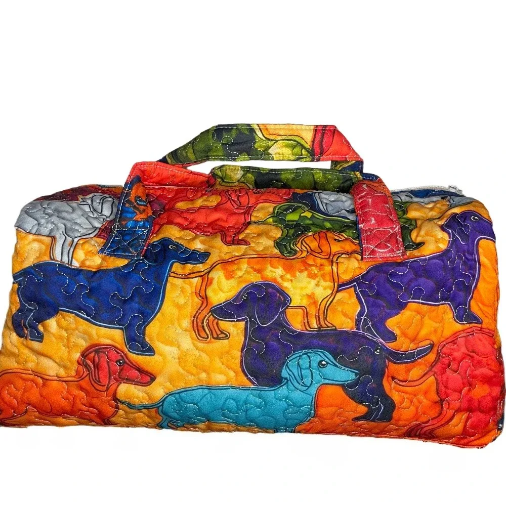 sac de voyage matelassé imprimé 3d motif cactus floral, léger en polyester, spacieux, idéal pour les week-ends, la gym et les vacances