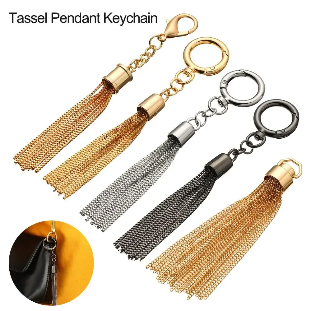Pendentif pompon à la mode, porte-clés de sac à bandoulière, boucle en métal, décoration de sac à main, accessoires de quincaillerie