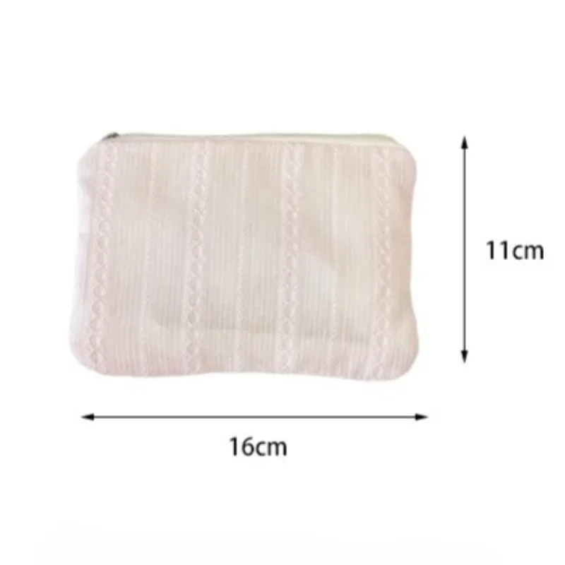 petit sac de maquillage cosmétique, mini sacs de rangement de serviettes hygiéniques rayées pour femmes, étui de maquillage pour rouge à lèvres, sac à main, pochette pour pièces de monnaie