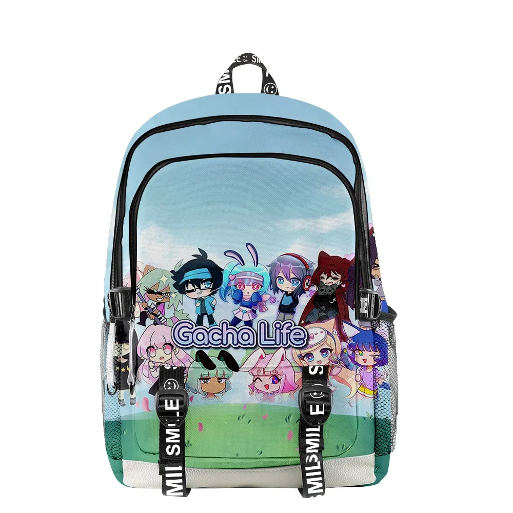 sacs d'école hip hop pour hommes et femmes, sacs de voyage amusants, impression 3d, oxford, étanche, sacs à dos multifonctions pour ordinateur portable, gacha life
