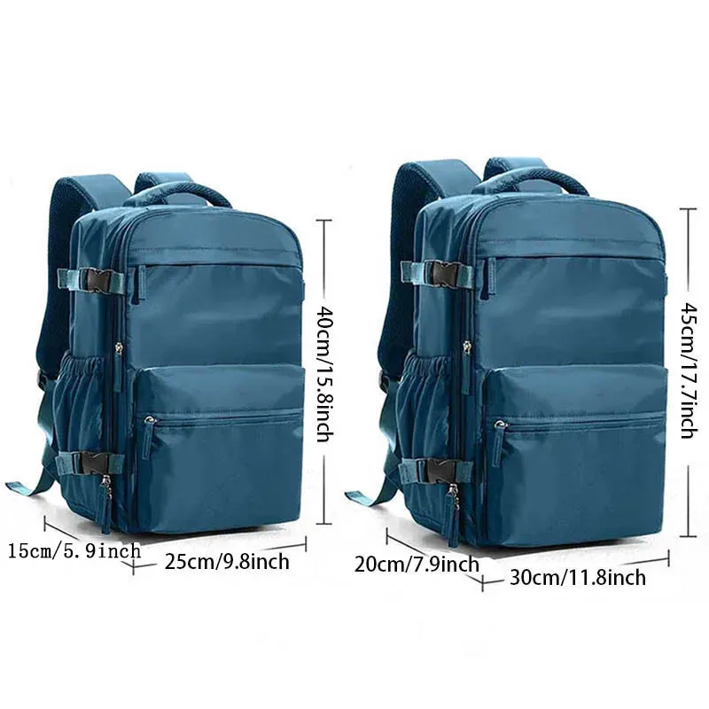 sac à dos de voyage avec compression sous vide, sac à dos professionnel pour ordinateur portable 15,6 pouces, sac de rangement pour vêtements, sac à dos de voyage extensible