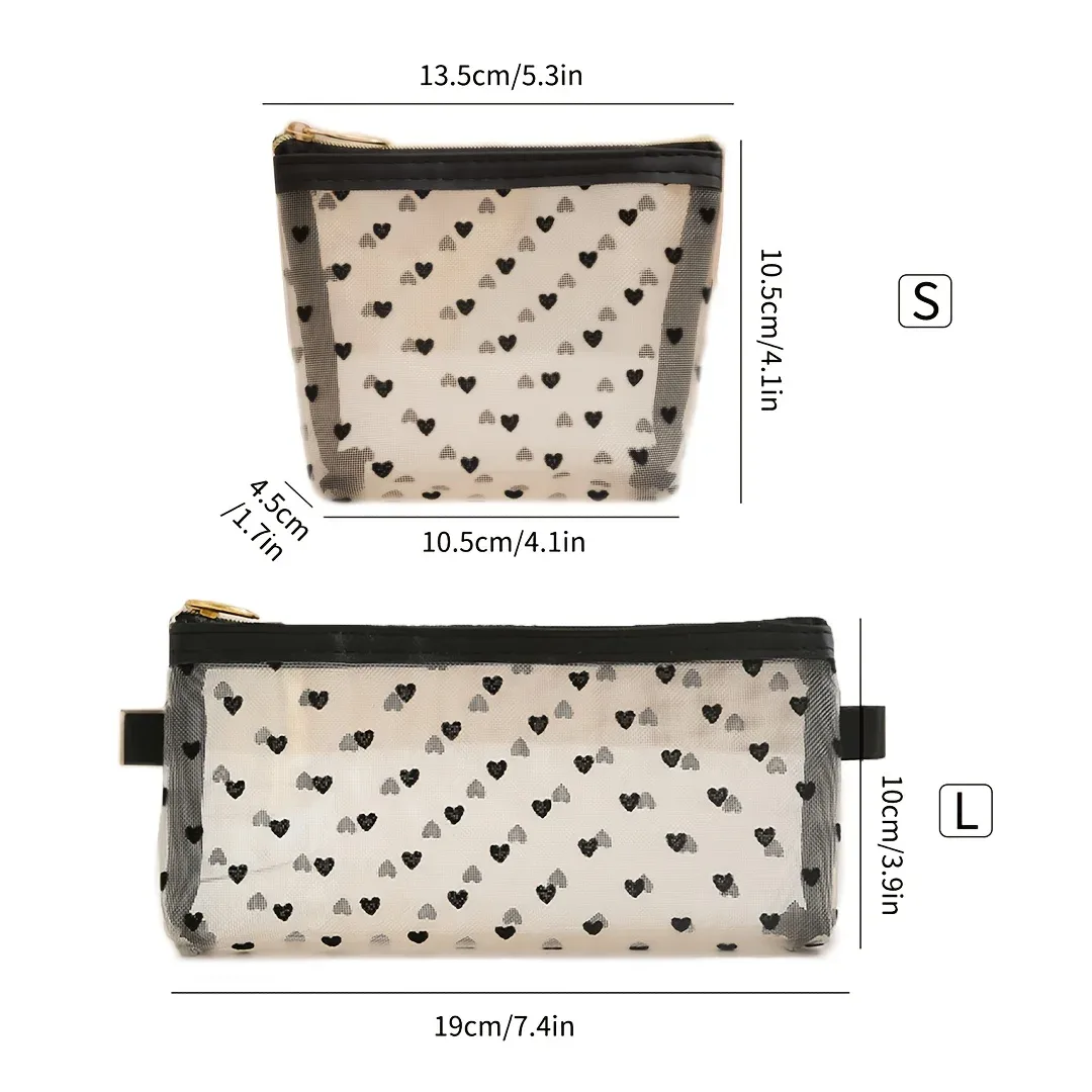 sac de rangement en maille pour cosmétiques de voyage, facile à nettoyer, sac de maquillage, trousse de toilette transparente, sac de rangement pour pinceaux, sac de plage pour fille