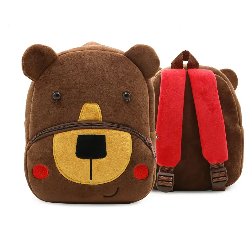 sacs à dos d'animaux de dessin animé 3d pour enfants, sac d'école en peluche douce pour enfants de la maternelle, cartables kawaii pour enfants, filles et garçons