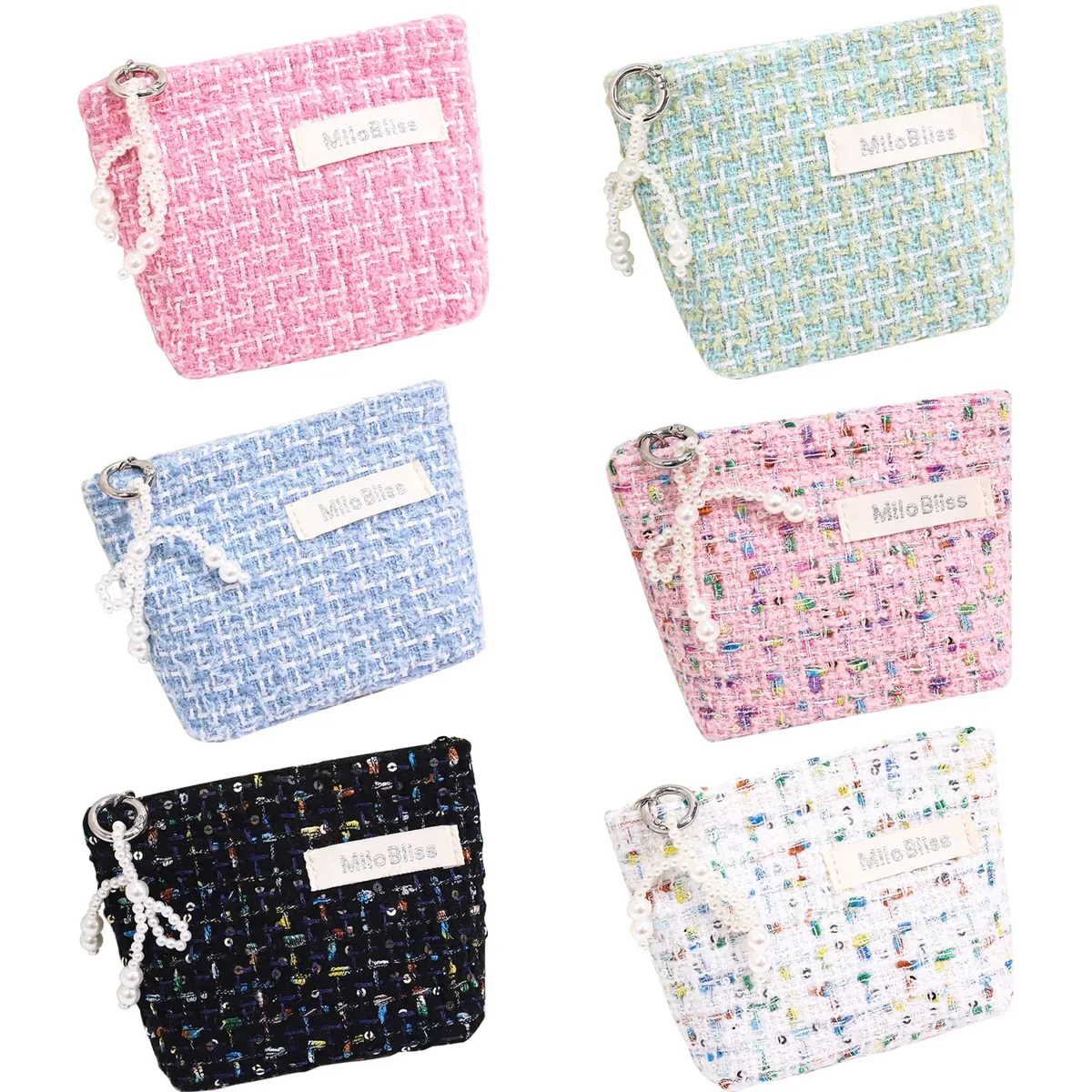 trousse de maquillage coréenne exquise pour femmes, sac à main portable compact multifonctionnel, sac de rangement doux kawaii tendance et polyvalent pour monnaie