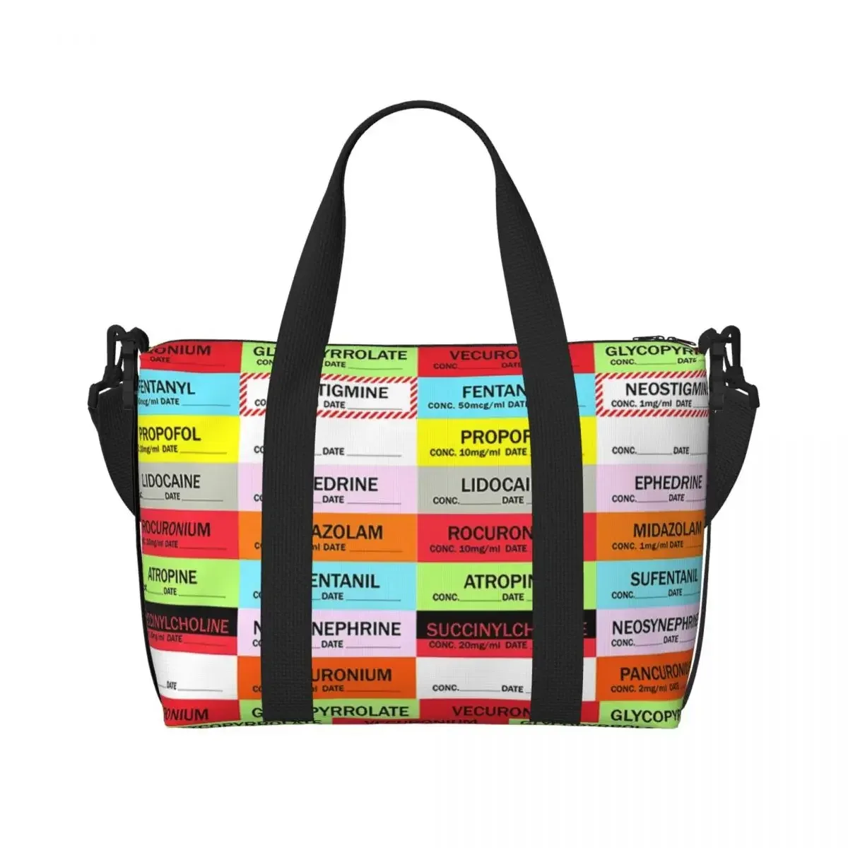 sac fourre-tout de plage pour infirmières, motif d'allaitement, pour femmes, soins de santé, grand compartiment, sacs de voyage de plage
