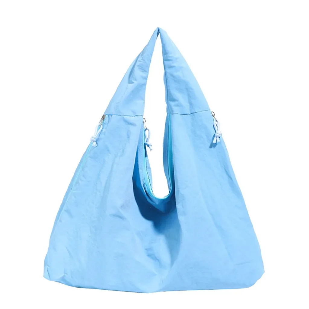 sac fourre-tout décontracté, sac à poignée supérieure, sac à bandoulière en nylon, polyvalent pour les sorties courtes, le shopping, les rendez-vous décontractés