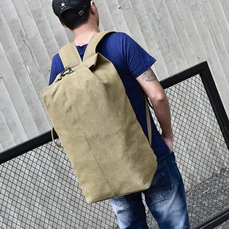 sac à dos d'alpinisme de grande capacité pour hommes, sac de voyage, sacs à dos pour hommes, bagage masculin, toile, sacs initiés, garçons, e27