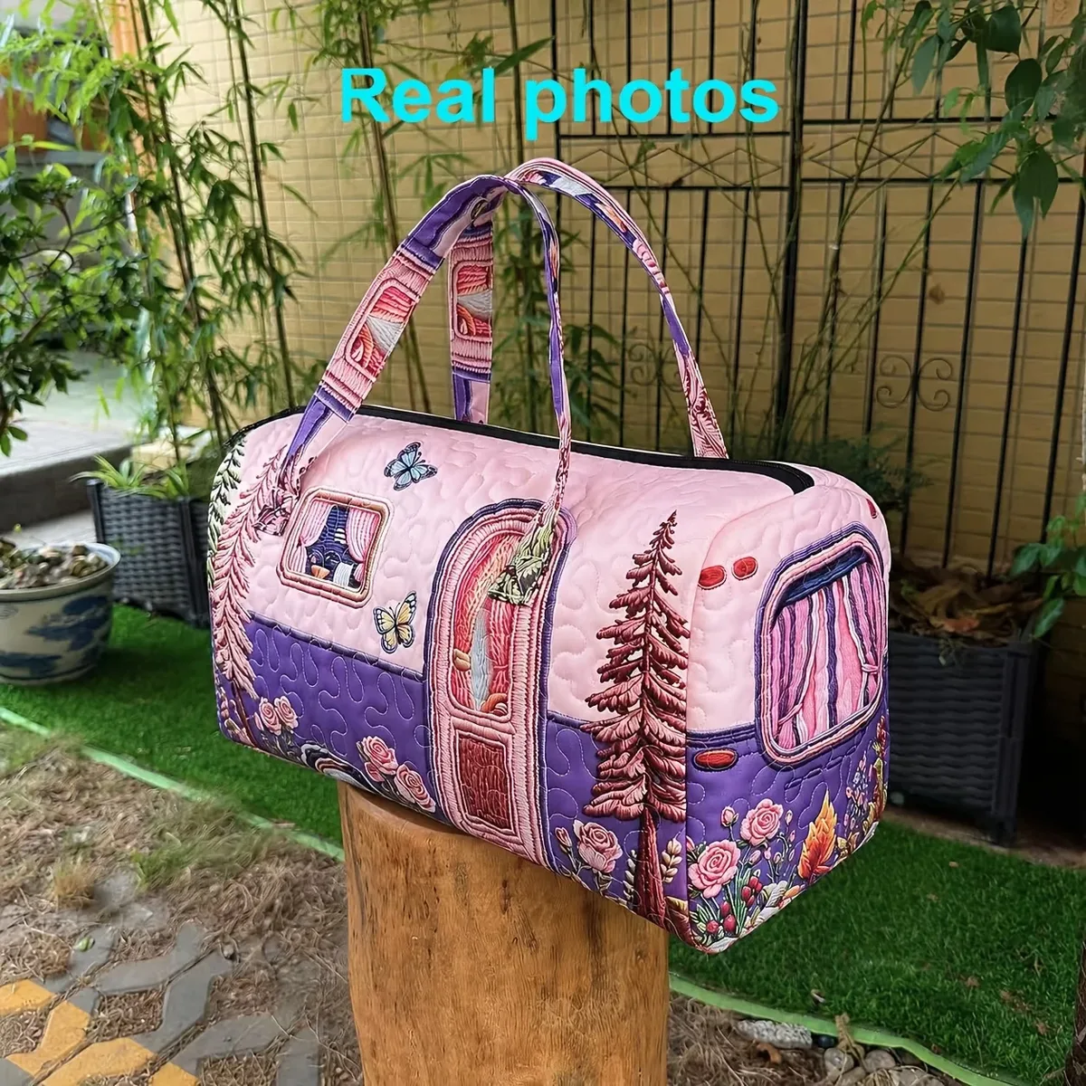 sac à main matelassé durable 40x20x20 cm avec motif matelassé 3d, grande capacité, sac de voyage et de sport