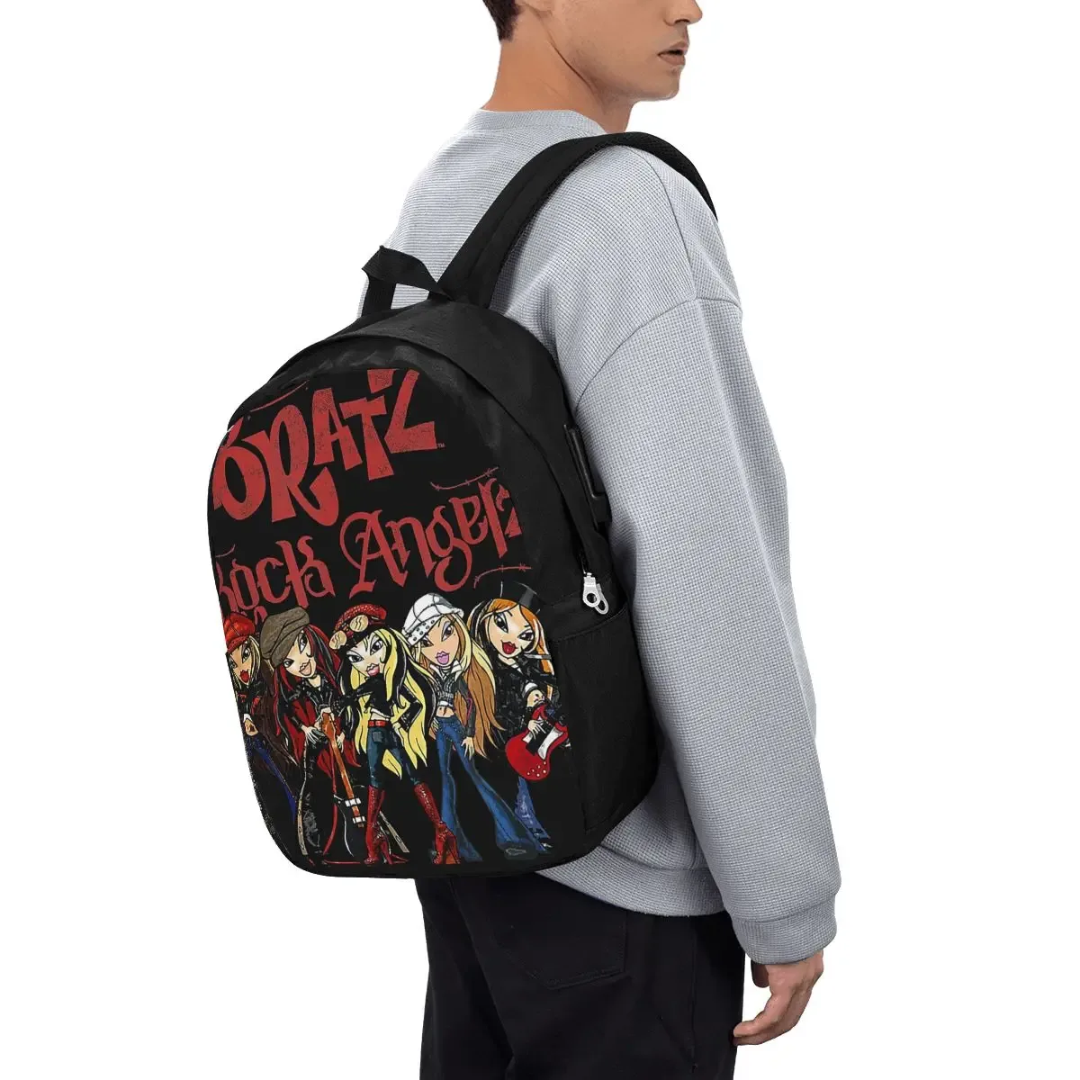 Bratz Rock Angelz Group Shot Sac à dos de voyage pour ordinateur portable, sac d'école pour étudiants, sacs à bandoulière pour hommes et femmes
