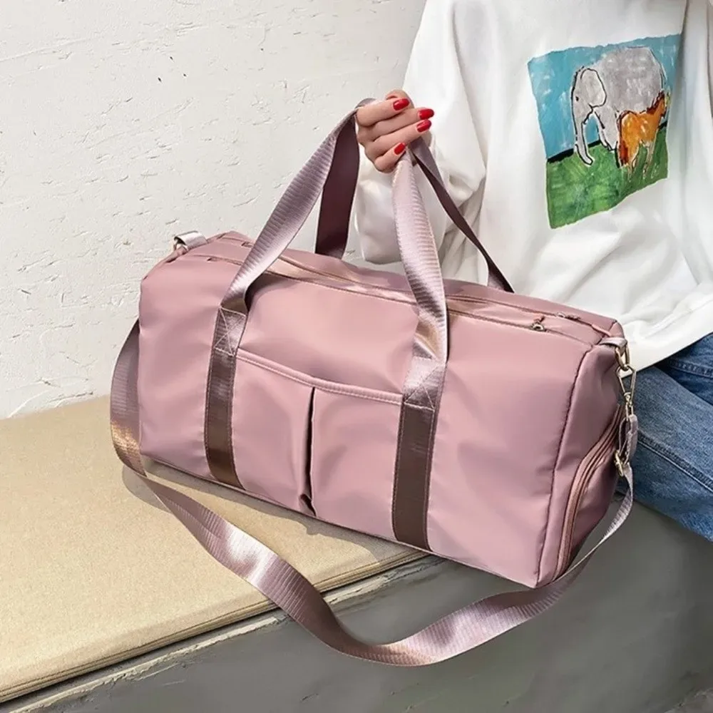 oxford – sac de voyage pour bagages, sac de sport en nylon multicouche pour courtes distance avec compartiment à chaussures, sac à main de grande capacité de couleur unie
