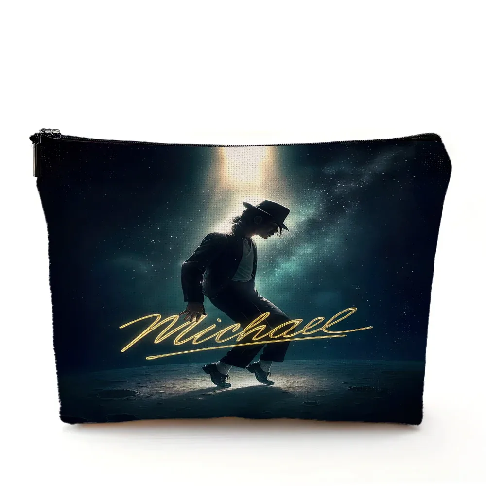 sac à cosmétiques michael jackson, sacs de maquillage double imprimé super star, sac à main de mariage pour femmes, organisateur de voyage pour dames, portefeuille pour enfant