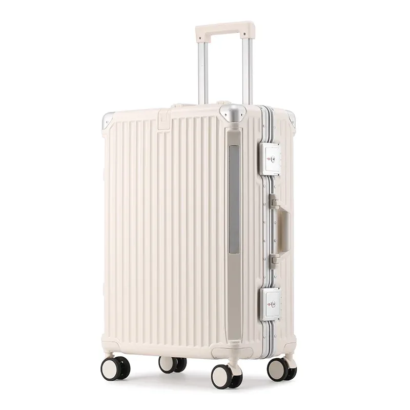 sushimu-valise de voyage pour hommes et femmes, bagage à main, cadre en aluminium pc, valise à roulettes, verrouillage par mot de passe tsa, 20, 24, 26