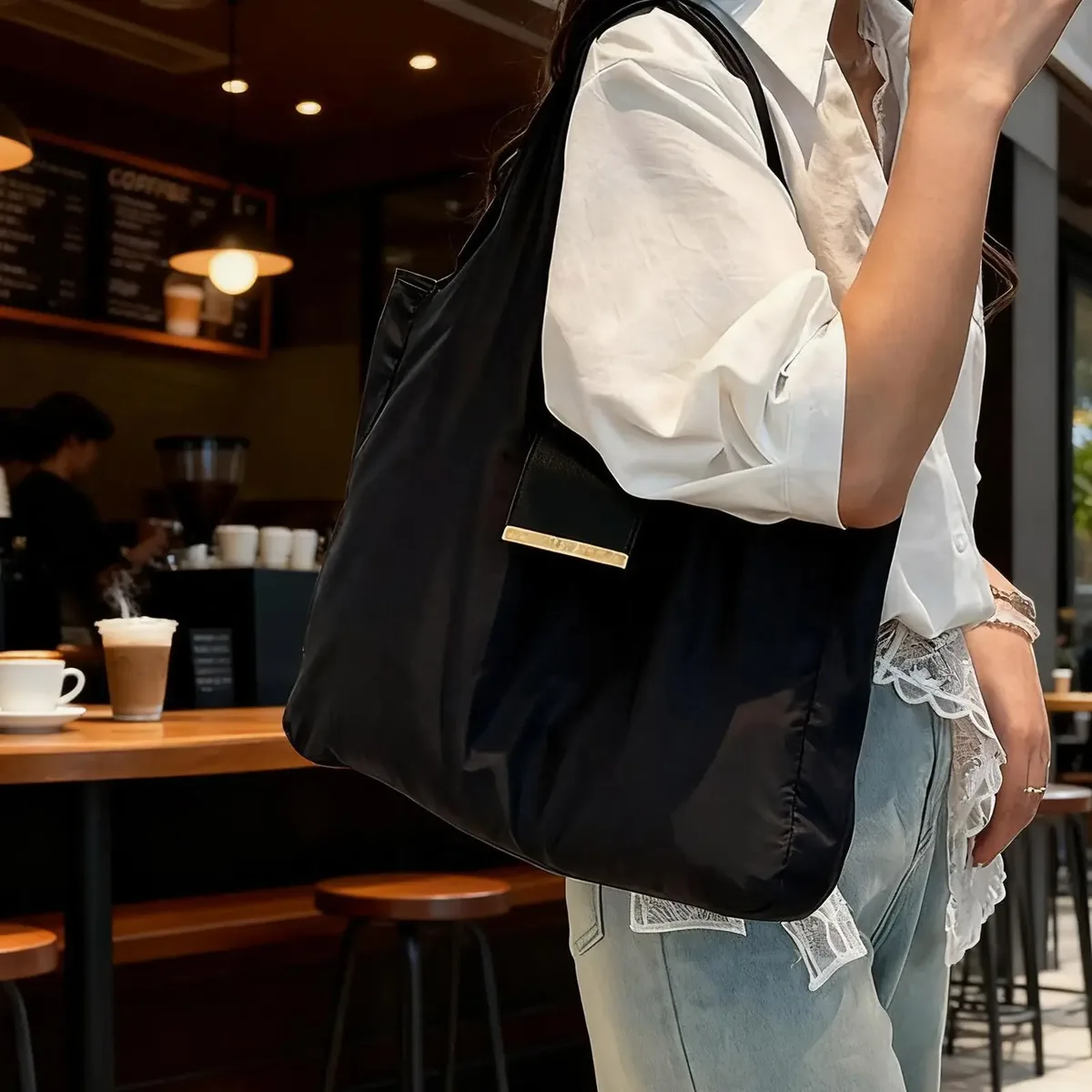 sac fourre-tout réutilisable, mini sac extensible, léger, écologique, sac de shopping pliable, porte-clés, sac réutilisable de grande capacité