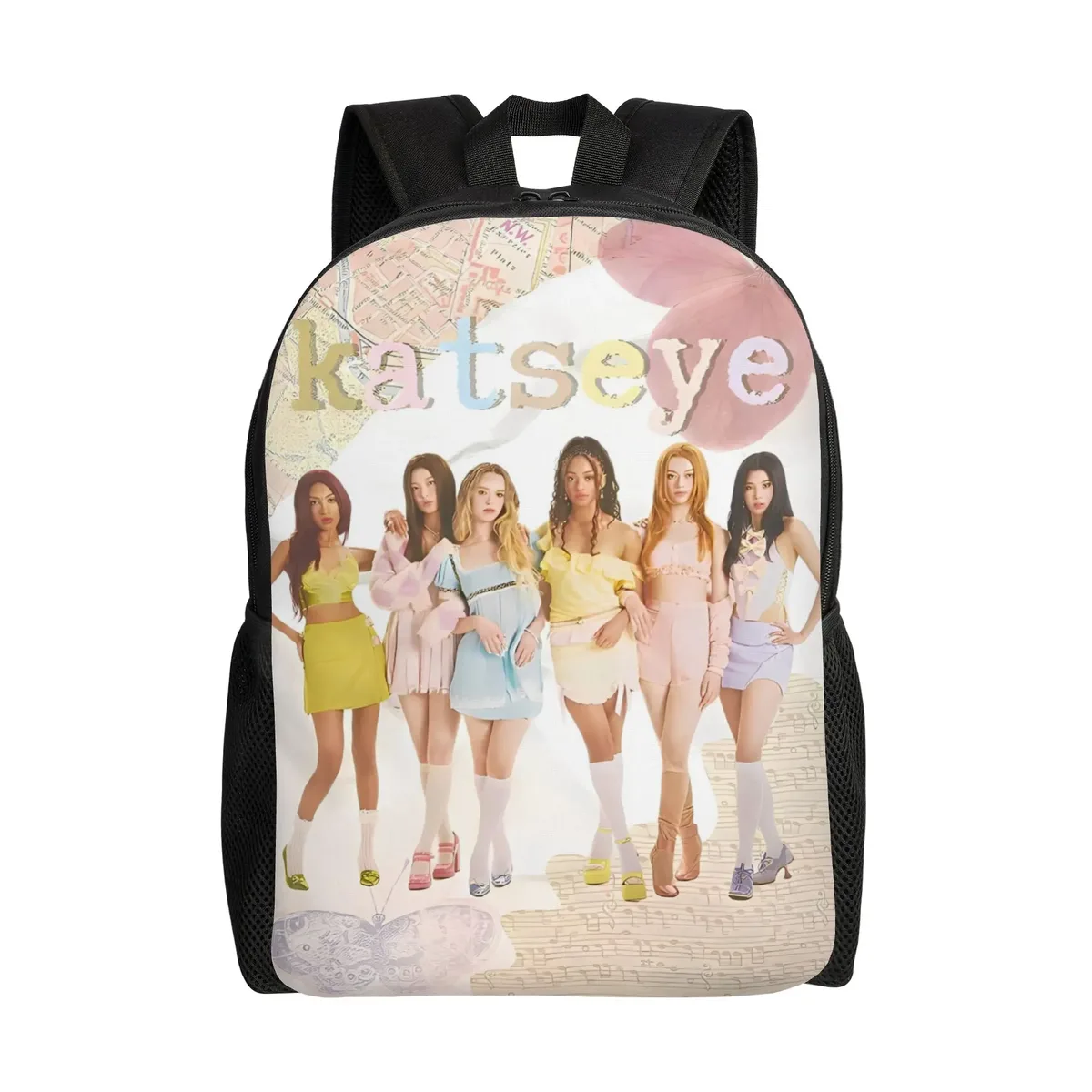 sac à dos katseye kpop pour hommes, femmes, adolescents, lycéens, sac à dos d'affaires, sacs en toile pour l'université, durables