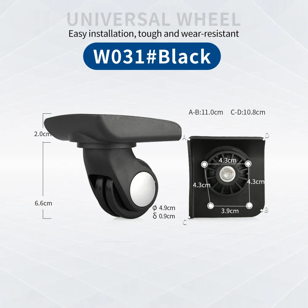accessoires de roues pour valises, roues universelles pour bagages en cuir, roulettes pour valises à roulettes