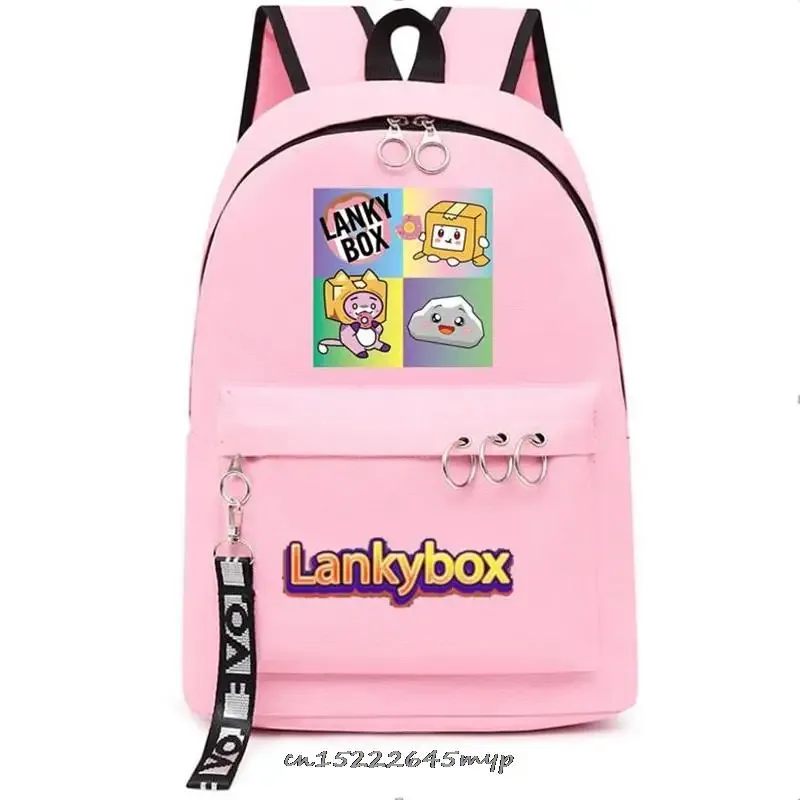 ensemble de sac à dos anime lankybox pour enfants, sacs d'école pour garçons et filles, sac à dos de voyage pour hommes et femmes, sac à dos pour adolescents, cadeau mochila, 3 pièces