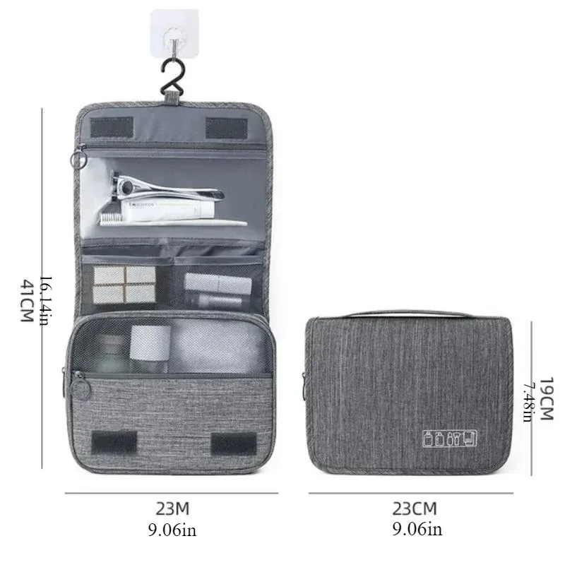 sac de rangement portable en tissu oxford pour hommes et femmes, sac à cosmétiques étanche, articles de toilette, poudres lavantes pour voyage, 1pc