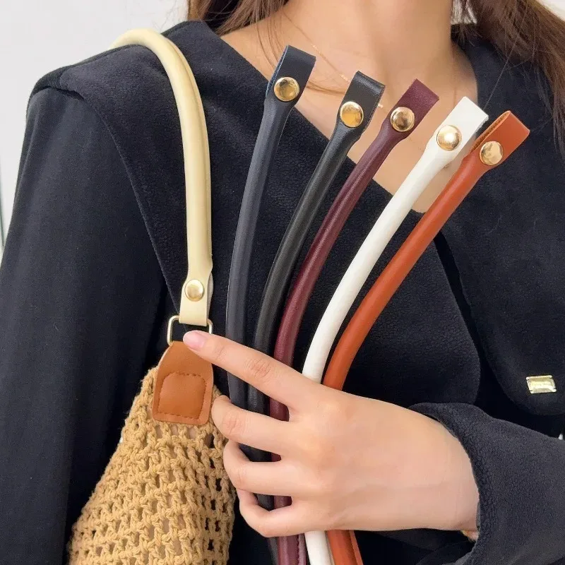 sangle de sac à bandoulière en cuir pu pour femmes, couleur unie, poignées de remplacement pour poignée de sac à main, fermoir, accessoires de bricolage