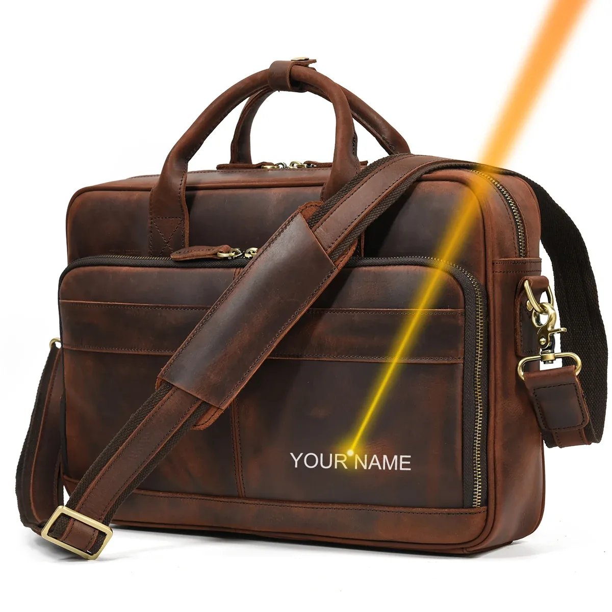newsbirds-sac à main en cuir véritable pour hommes, sac à bandoulière messenger business, sac pour ordinateur portable 15.6 pouces, sacs à main pour hommes, couches