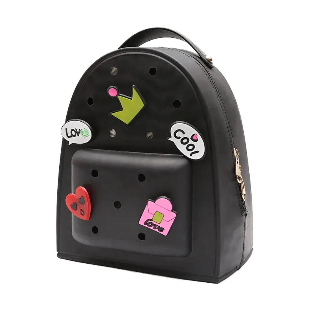 sac à dos en silicone à bretelles réglables, imperméable et durable, pour filles de maternelle