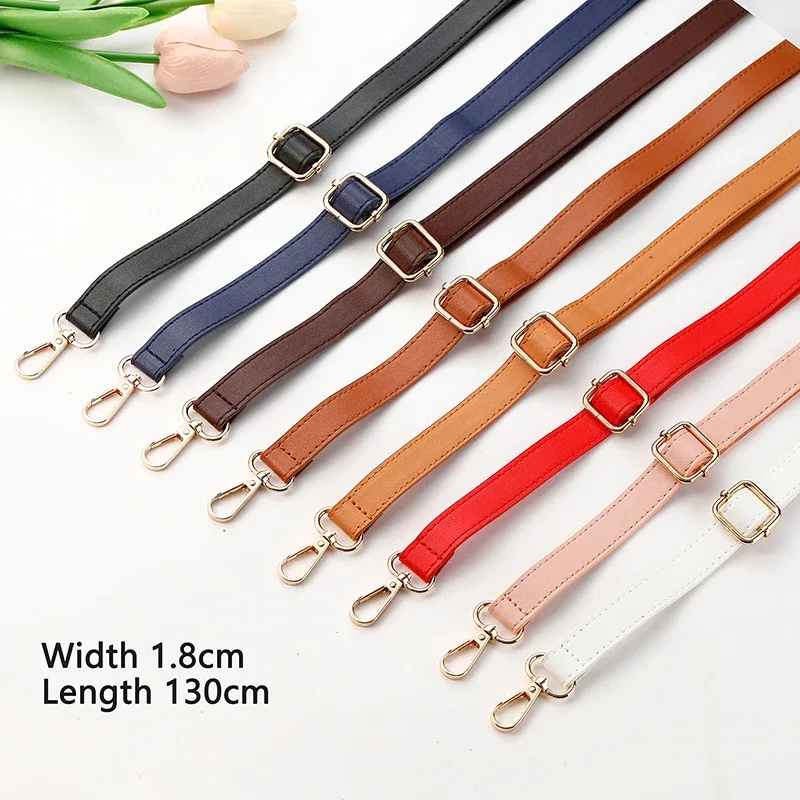 sangle réglable en cuir pu pour sac à bandoulière, remplacement de la sangle de sac initié, accessoires de sac à main, largeur de 130cm, 1.8cm de long