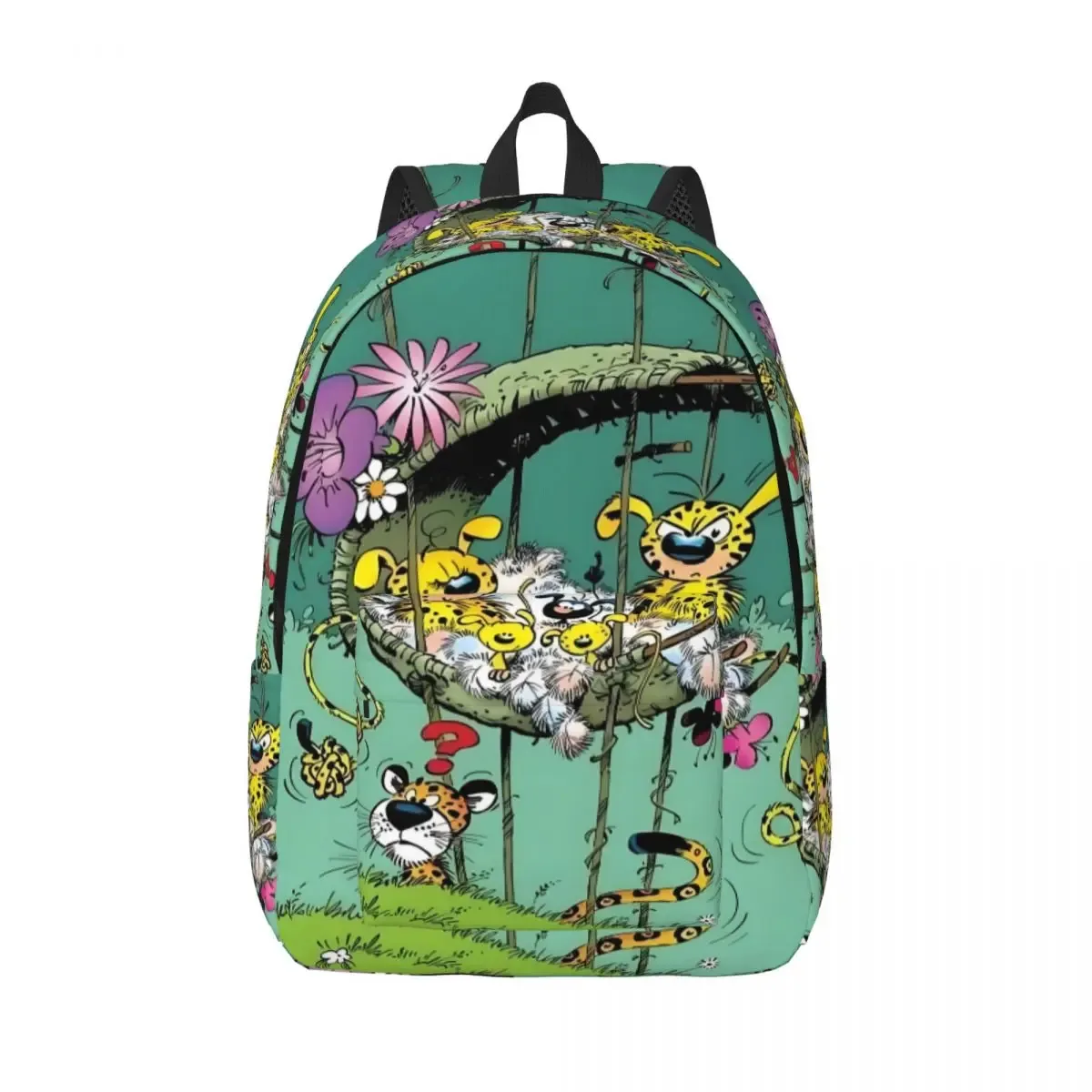sac à dos en toile de bain familial marsupilami personnalisé pour femmes et hommes, sac à livres décontracté pour l'école et l'université, sacs de personnages de dessins animés