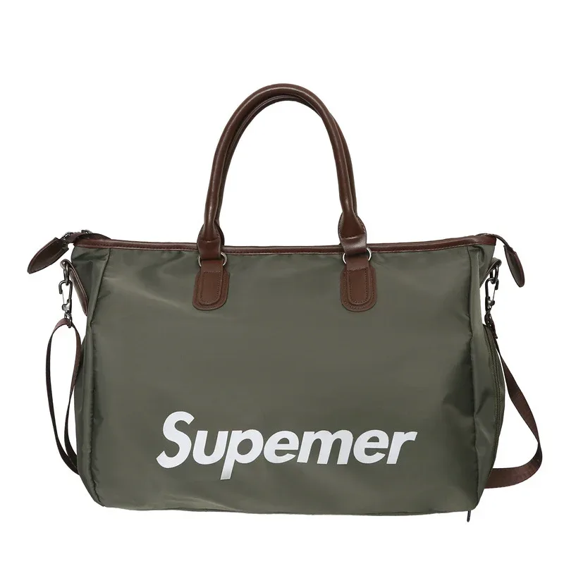 sac à bagages avec logo, sac à main de grande capacité, motif de nom imprimé, sac de fitness, sac de sport de voyage