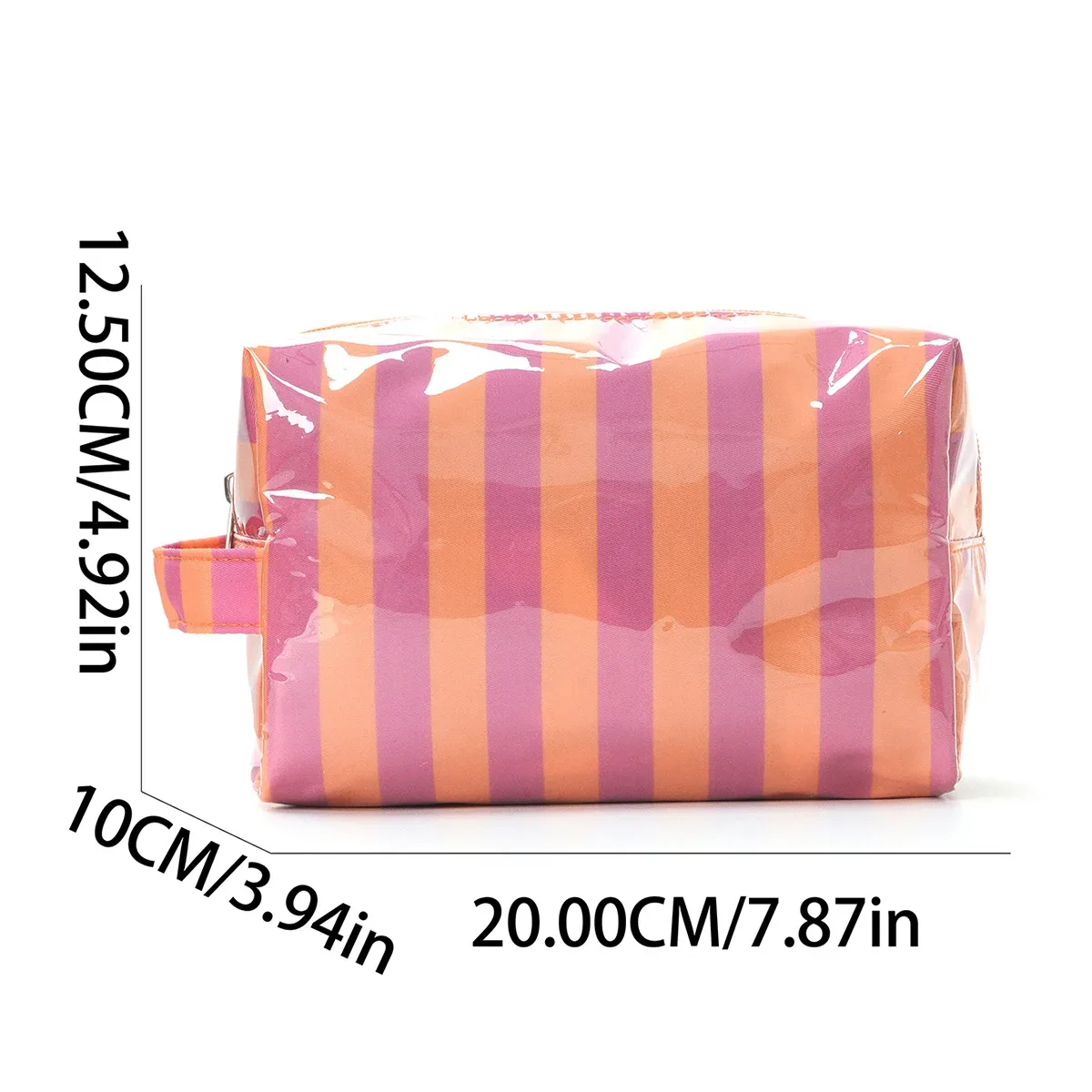 nouvelle trousse de voyage pour rouge à lèvres, grande capacité, rayée, sac cosmétique portable décontracté pour femmes, organisateur de maquillage à main