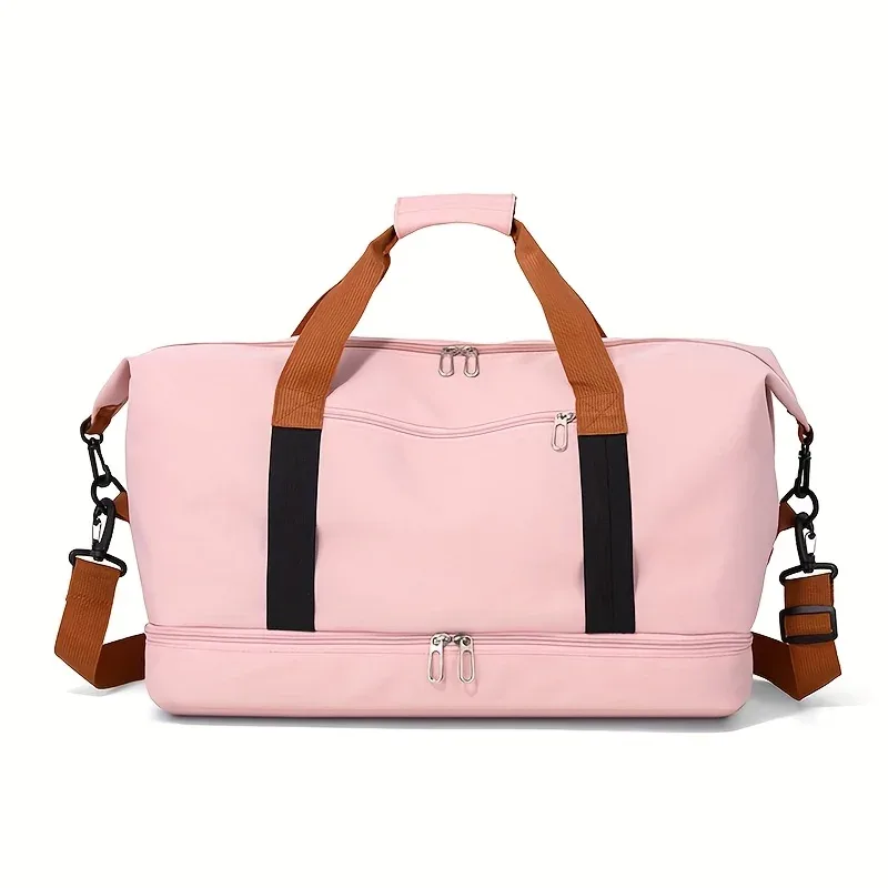 sac de voyage élégant et tendance, grande capacité, sac de sport et de gym avec compartiment à chaussures indépendant, sac de week-end et de nuit