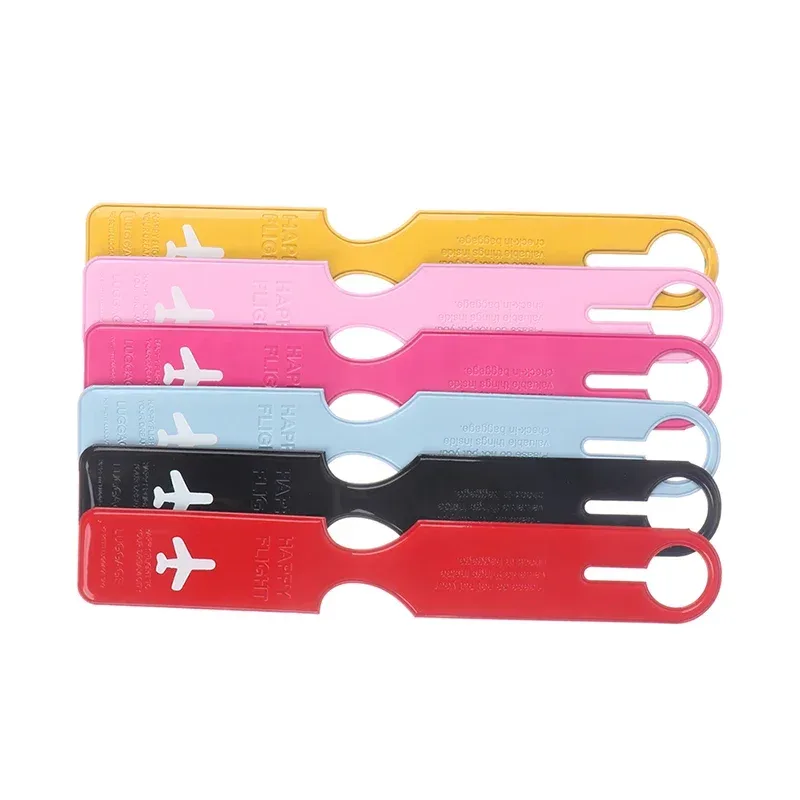 étiquettes de bagage en pvc mignonnes, sangles d'identification de valise, étiquettes d'adresse, accessoires d'avion, étiquettes d'identification pour bagages