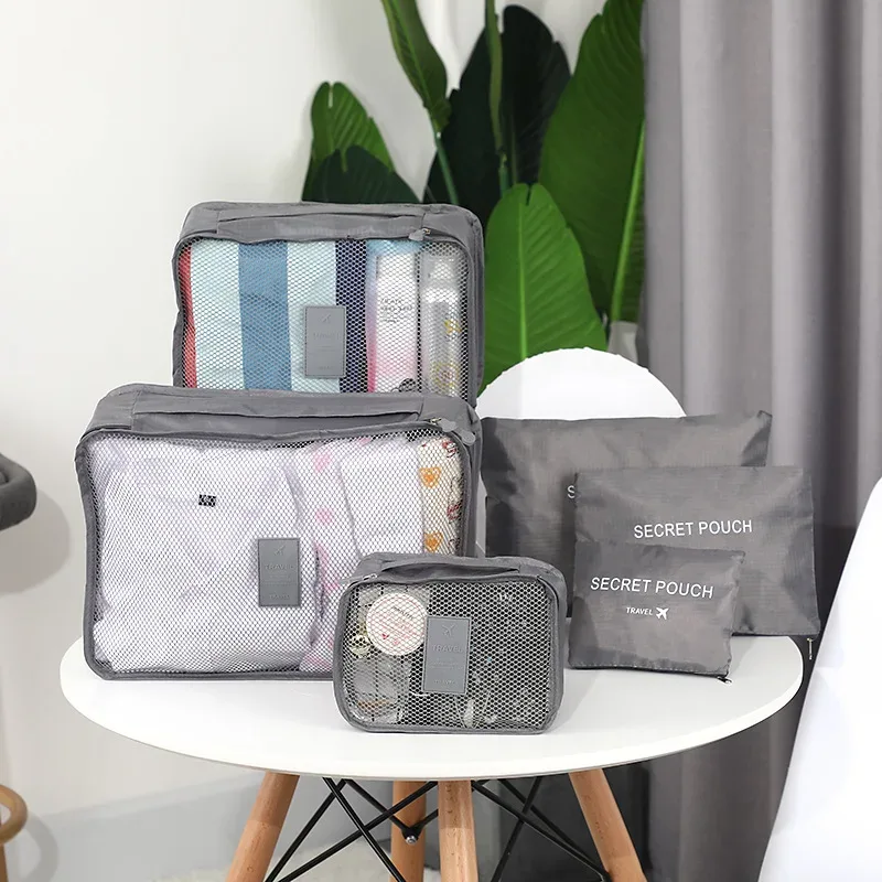 ensemble de 6 sacs de rangement de voyage de petite taille - organisateur de valise pour vêtements et chaussures - indispensable pour les voyages d'affaires et les déplacements