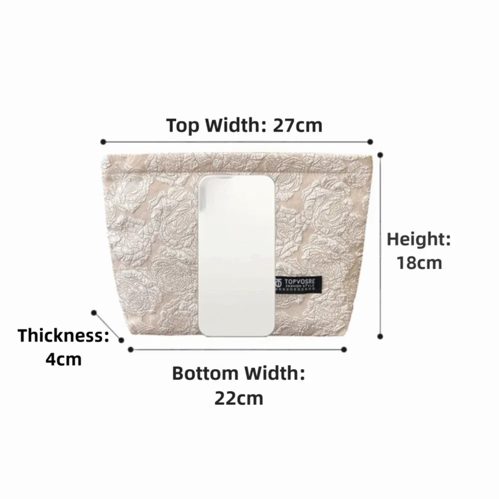 nouveau sac de maquillage à fleurs fermeture éclair grande capacité cosmétique toilette pochette de voyage sac à main de rangement organisateur femmes