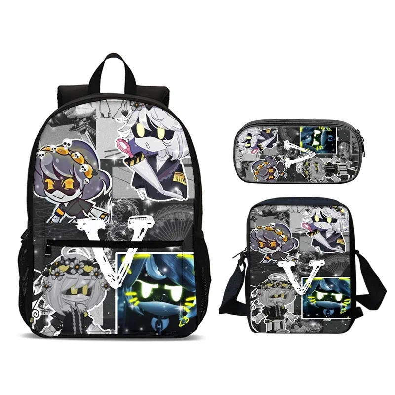 murder drones 3 pièces ensemble sac à dos 47 cm/18.5 pouces grande capacité sac à dos sac à bandoulière trousse à crayons sacs de livre pour garçons fille meilleur cadeau
